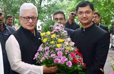 30.07.2026: Maharashtra Governor Jishnu Dev Varma arrived in Tuljapur, Dist. Dharashiv. A guard of honour was presented by the police on the occasion.