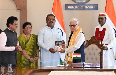 07.08.2026: Maharashtra Governor Jishnu Dev Varma was presented the first copy of the Hindi translated book 'Agnishikha Sushma Swaraj' at Lok Bhavan Mumbai. The book written originally in Marathi by Dr Medha Somaiya has been translated in Hindi by Amarjeet Mishra.  Speaking on the occasion, the Governor described former Union Minister Sushma Swaraj as a multifaceted genius who left her distinct imprint on every position that she held in her long and illustrious political career.  Former Union Minister Kirit Somaiya, Corporator Neil Somaiya, former Deputy Mayor of Mumbai Arun Deo and invitees from various walks of life were present.