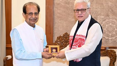 07.08.2026: असामचे माजी राज्यपाल जगदीश मुखी यांनी आज महाराष्ट्राचे राज्यपाल जिष्णु देव वर्मा यांची लोकभवन, मुंबई येथे सद‍िच्छा भेट घेतली