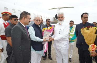 10.08.2026 : Maharashtra Governor Jishnu Dev Varma arrived at the Ozar Airport in Nashik on a one-day visit. School Education Minister Dadaji Bhuse and Divisional Commissioner of Nashik Dr. Pravin Gedam welcomed the Governor.