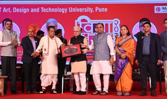 12.08.2026: Maharashtra Governor Jishnu Dev Varma presided over the ‘Vidyarambh 2026’ ceremony of the MIT Art, Design and Technology University at Swami Vivekanand Mandapam Auditorium in Pune.  Founder and Chancellor of the University Dr. Vishwanath Karad, former Additional Director General of Police J. D. Lakshminarayan, Secretary to the Governor Dr. Prashant Narnaware, Pro-Chancellor Prof. Dr. Mangesh Karad, Usha Karad, Vice Chancellor Prof. Rajesh S., Executive Director Dr. Sunita Karad and students of the University were present on the occasion.