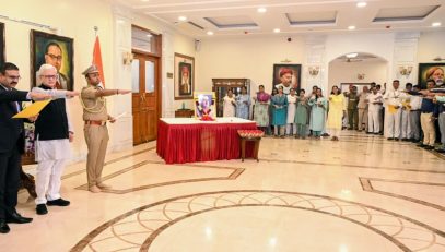 Maha Governor administers Sadbhavana Day Pledge to staff, officers