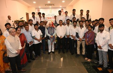 Governor Jishnu Dev Varma inaugurates a blood donation camp at Lok Bhavan, Mumbai