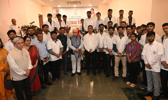 Governor Jishnu Dev Varma inaugurates a blood donation camp at Lok Bhavan, Mumbai