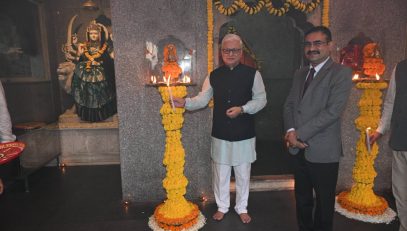 Governor Jishnu Dev Varma lights ‘Aashirwad Ka Diya’ at Lok Bhavan