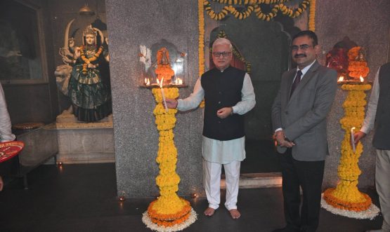 Governor Jishnu Dev Varma lights ‘Aashirwad Ka Diya’ at Lok Bhavan