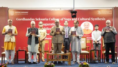 18.09.2026: Vice President of India C. P. Radhakrishnan presided over the Platinum Jubilee celebrations of Kaivalyadhama Yoga Institute’s Gordhandas Seksaria College of Yoga and Cultural Synthesis at the Institute’s campus in Lonavala. Governor Jishnu Dev Varma, former Union Minister and Chairman of Kaivalyadhama Global Suresh Prabhu, CEO of Kaivalyadhama Subodh Tiwari, and Chief Patron of the College Rakesh Seksaria were among those present.
