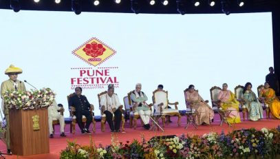 18.09.2026: Vice-President C. P. Radhakrishnan today inaugurated the 38th Pune Festival at Shri Ganesh Kala Krida Rangmanch, Pune. Maharashtra Governor Jishnu Dev Varma, Deputy Chief Minister Sunetra Pawar, Minister for Higher & Technical Education Chandrakant Patil, Minister for Cultural Affairs Ashish Shelar, MP Hema Malini, MP Dr. Medha Kulkarni and former Union Home Minister Sushil kumar Shinde were among those present.
The Vice-President presented the Founder Suresh Kalmadi Pune Festival Lifetime Achievement Award to veteran actor Mohan Joshi, recognising his distinguished contribution to Indian cinema and the performing arts.
speech-Vice President of India inauguratesPune Festival at Shri Ganesh Kala Krida Rangmanch, Pune