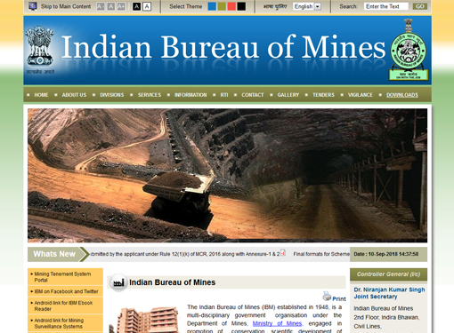 Indian Bureau of Mines, Ministry of Mines GoI