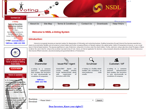 NSDL e-Voting System