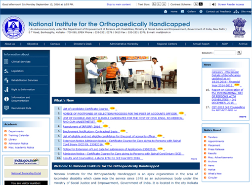 National Institute for the Orthopedically Handicapped