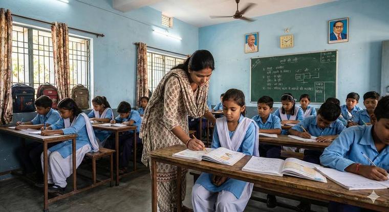A school classroom