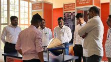Hon'ble CEO, ZP Ratnagiri being briefed about work carried out by the Raintree Foundation;?>