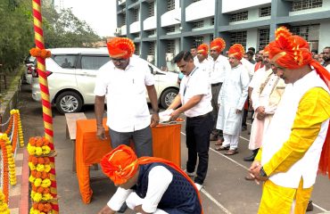 मुख्य कार्यकारी अधिकारी (प्रभारी) श्री. परीक्षित यादव यांच्या प्रमुख उपस्थितीत शिवशक राजदंड व गुढीचे पूजन