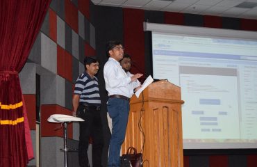 Shri Nitin Bamania delivering lecture on eOffice