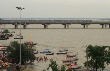 River Yamuna at its peak during floods
