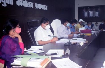 Divisional review meeting of non-tax revenue collection and development projects on priority