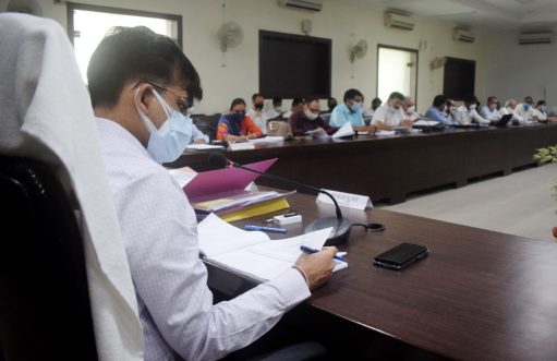 Divisional review meeting of non-tax revenue collection and development projects on priority