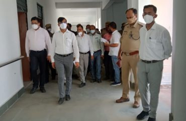 Surprise Inspection by Divisional Commissioner of the under-construction Divyangjan North Secondary School in Barhni, Pratapgarh