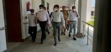Surprise Inspection by Divisional Commissioner of the under-construction Divyangjan North Secondary School in Barhni, Pratapgarh;?>