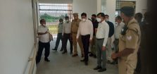 Surprise Inspection by Divisional Commissioner of the under-construction Divyangjan North Secondary School in Barhni, Pratapgarh;?>
