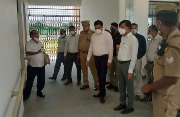 Surprise Inspection by Divisional Commissioner of the under-construction Divyangjan North Secondary School in Barhni, Pratapgarh