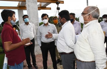मंडलायुक्त का बाढ़ प्रभावित क्षेत्र का भ्रमण