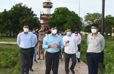 Divisional Commissioner inspected the tourist spot Triveni Pushp at Arail