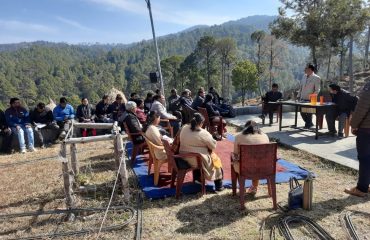 Addressing meeting of department OSD field visit