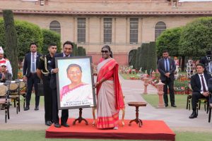 Honarable President's Interaction with visitors and children with disabilities 