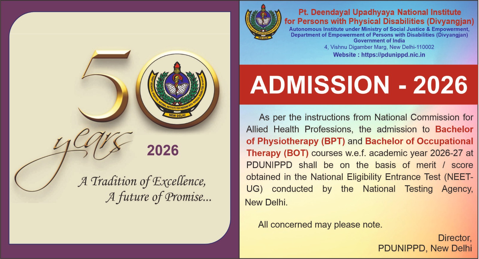 AdmissionNoticeColorWith50YearLogo