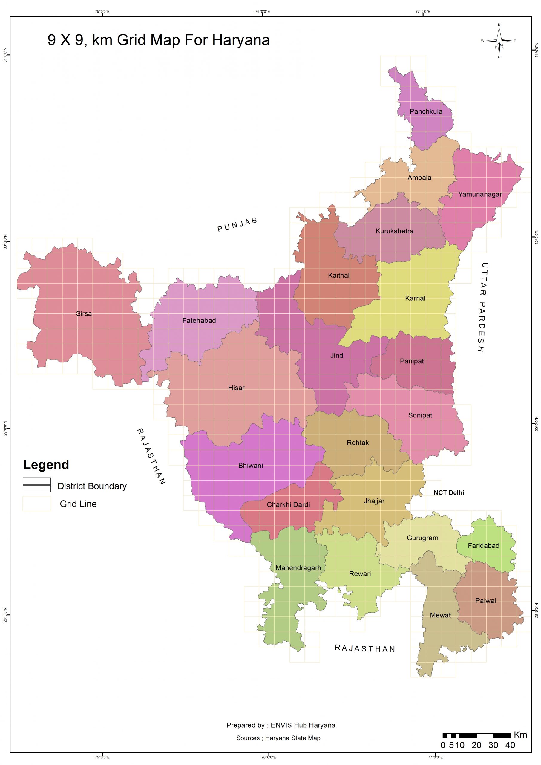 haryana Grid map