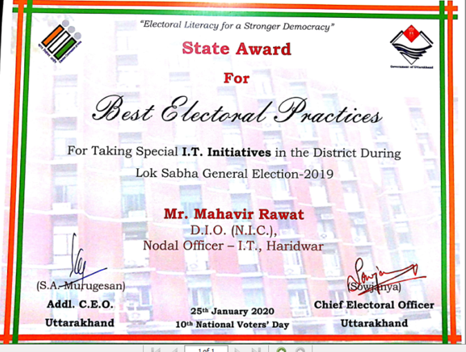 State Award for Best Electoral Practices