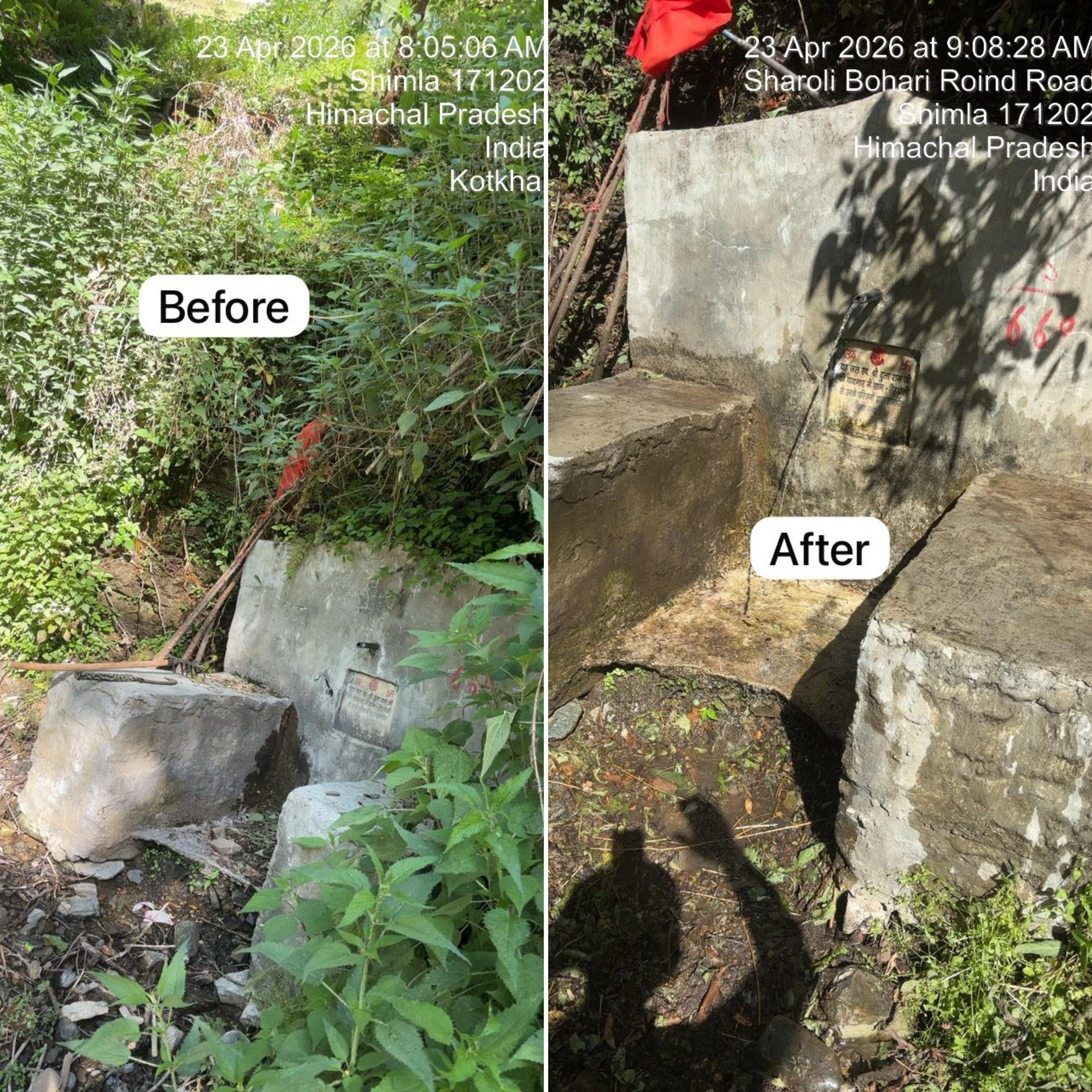 Before and After Photos of Water Campaign