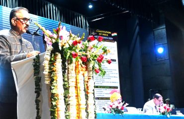 Hon'ble Sh. Sukhvinder Singh Sukhu, Chief Minister of Himachal Pradesh addressing the gathering during the Legal Services Camp.