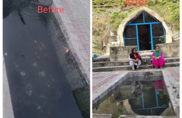 Before and after photos of cleanliness campaign