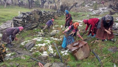 Cleanliness campaign by women