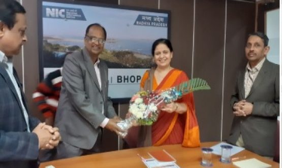 एनआईसी भोपाल में डीजी एनआईसी का स्वागत