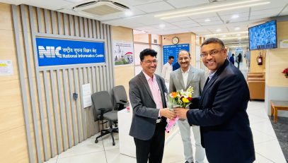 Welcome of Secretary, Meity at NIC MP Bhopal