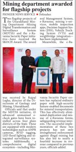 Mining department awarded for flagship projects