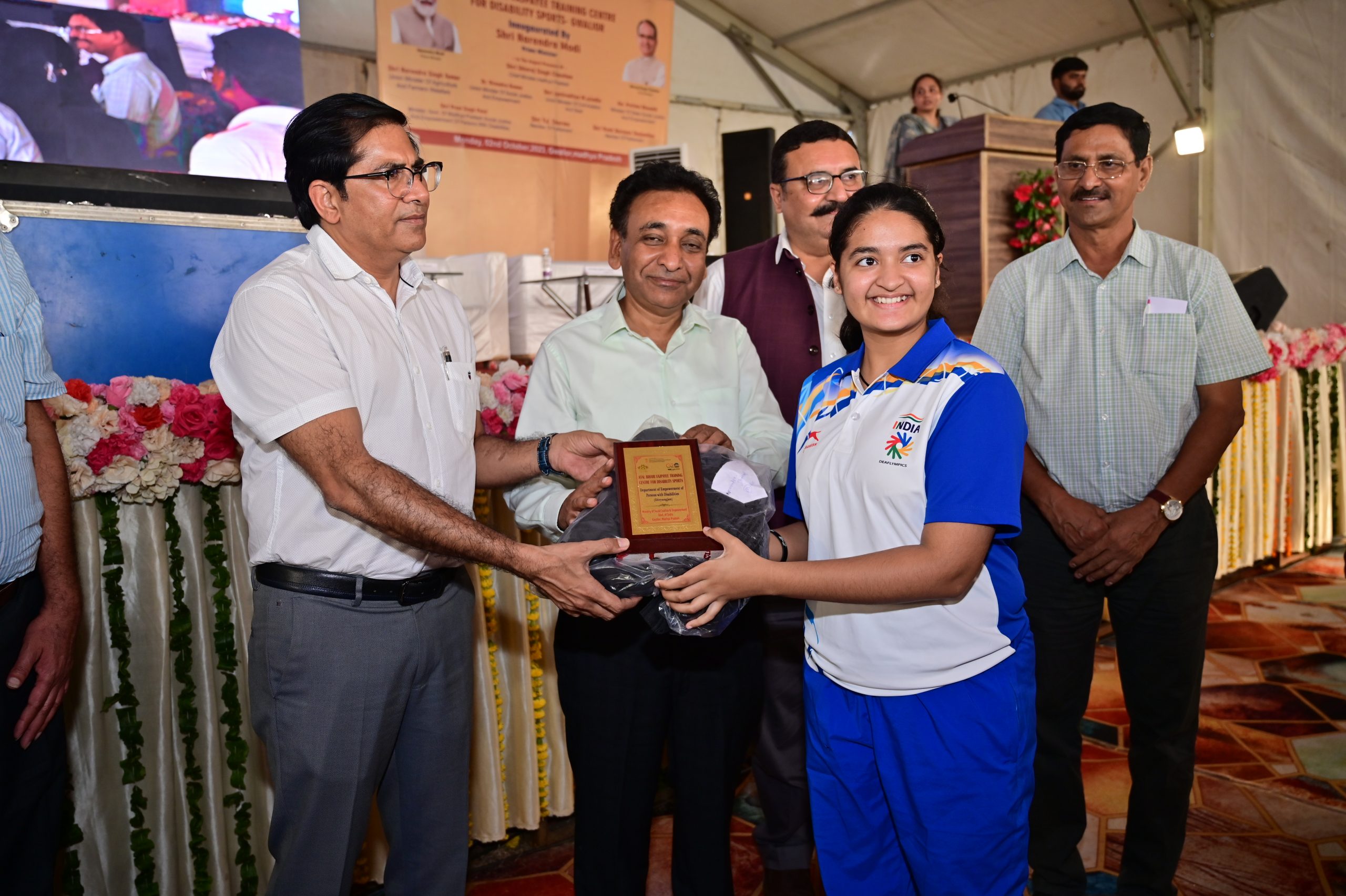 Honorable Secretary distributing the Awards in CDS Gwalior