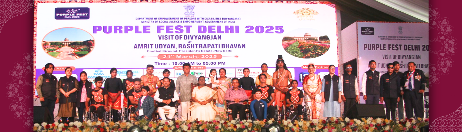 Purple Fest Delhi 2025 Visit of divyangjan amrit udyan, rashtrapati bhavan on 21th March 2025