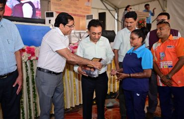 Honorable Secretary distributing the Awards in CDS Gwalior