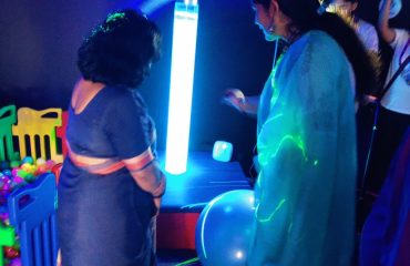 This photo is from the International Purple Fest 2025 held in Goa. In the photo, Mrs. Richa Shankar, Deputy Director General, DEPwD, is seen visiting the Sensory Zone set up at the National Institute for Empowerment of Persons with Intellectual Disabilities.