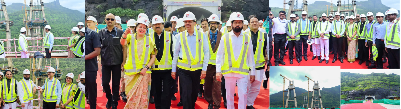 Hon’ble Chief Minister Shri Devendra Fadnavis and Hon’ble Deputy Chief Minister Shri Eknath Shinde Reviewed the progress of Mumbai–Pune Missing Link Project