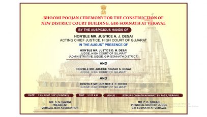 Bhumipoojan Ceremony - New District Court Building, Gir Somnath