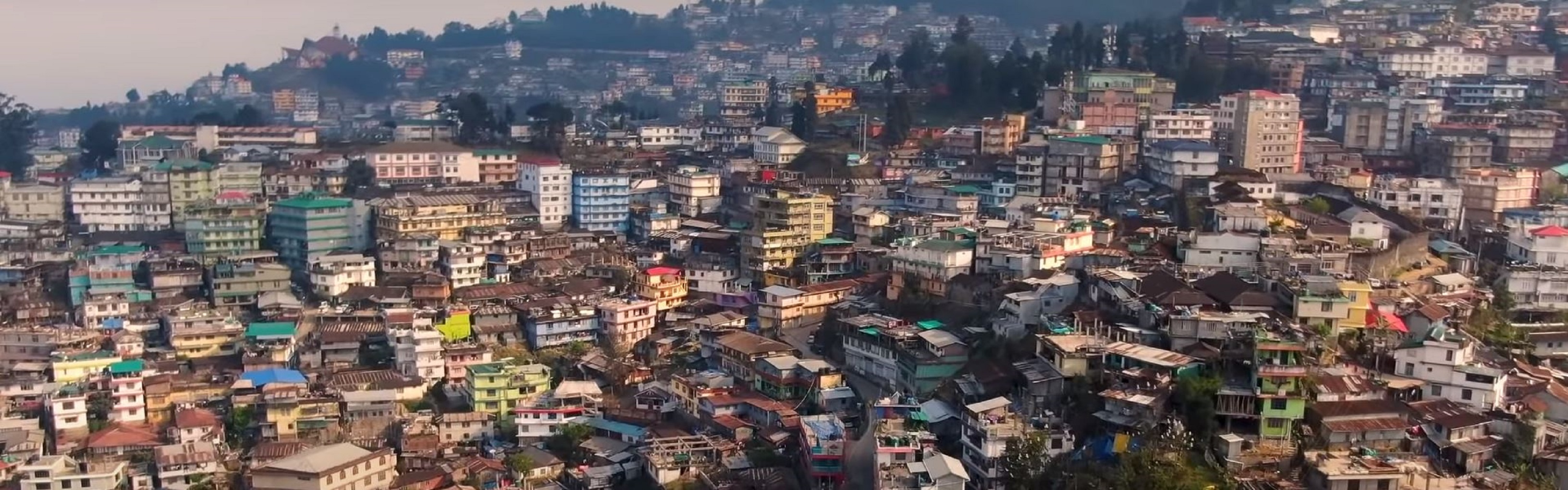 Aerial view of Kohima town