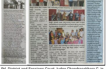 Prl. District and Sessions Court Judge Chandrasekhara C. in the Constitution Day program held at Law Maha Vidyalaya of Koppal