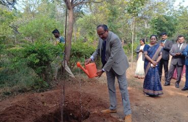 Planting of a Sapling by Hon’ble Judge Shri. K M Rajashekar, Prl District & Sessions Judge, Vijayanagara .