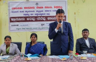human rights act awareness program held on 30.08. 2025 at Sidalghatta taluk office.